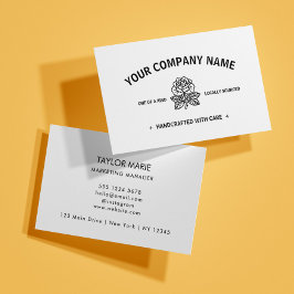 Modern Roos |  zwart-wit Visitekaartje