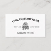 Modern Roos | zwart-wit Visitekaartje (Voorkant)