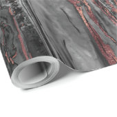 Modern rose gold abstract marbleized paint cadeaupapier (Rol Hoek)