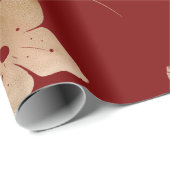 Modern rose gold flowers and leaves cadeaupapier (Rol Hoek)