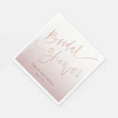 Modern Rose Gold Gradient Bridal Shower Servet (Hoek)
