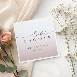 Modern Rose Gold Gradient Bridal Shower Servet