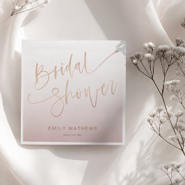 Modern Rose Gold Gradient Bridal Shower  Servet