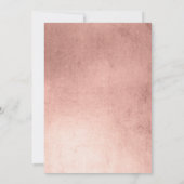 Modern Rose Gold  Graduation Invitation Kaart (Achterkant)
