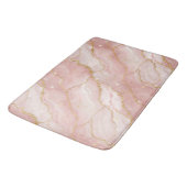 Modern Rose Quartz Marble Gold Badmat (Gekanteld)
