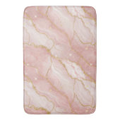 Modern Rose Quartz Marble Gold Badmat (Voorkant Verticaal)