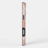 Modern Rose Quartz Marble Gold iPhone Hoesje (Rechterkant)