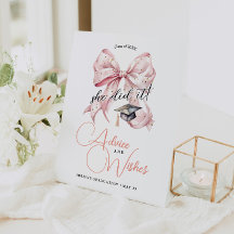 Modern Rosegold Bow Afstuderen Advies en wensen