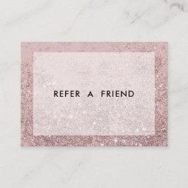 Modern Rosegold Glitter Salon Kortingskaartje