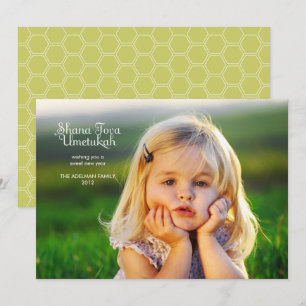 Modern Rosh Hashanah-fotokaart Feestdagenkaart