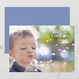 Modern Rosh Hashanah-fotokaart Feestdagenkaart