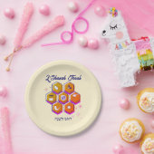 Modern Rosh Hashanah L'SHANAH TOVAH Papieren Bordje (Feest)