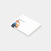 Modern Rosie de Riveter Post-it Notes (Schuin)