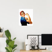 Modern Rosie de Riveter Poster (Thuiskantoor)