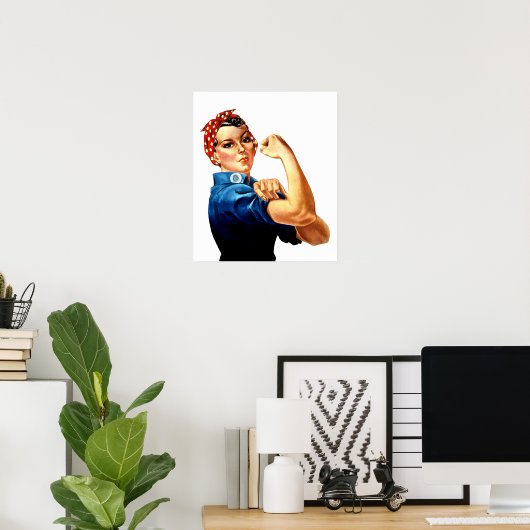 Modern Rosie de Riveter Poster (Thuiskantoor)