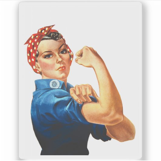 Modern Rosie de Riveter Sticker (Voorkant)
