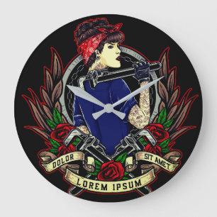 Modern Rosie Tattoo's Women's Grote Klok