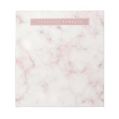 Modern Rosy Goud Marmer Notitieblok (Voorkant)