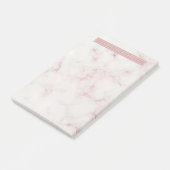 Modern Rosy Goud Marmer Post-it® Notes (Schuin)