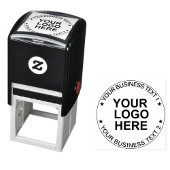 Modern Round Logo Stamp. Custom Business Text Seal Zelfinktende Stempel