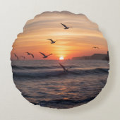 |Modern Round Throw Pillow | Designer KazooStudio Rond Kussen (Voorkant)