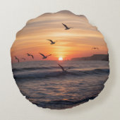  |Modern Round Throw Pillow | Designer KazooStudio Rond Kussen (Achterkant)