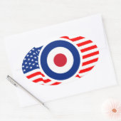 Modern Roundel Target Mods USA Target Scooter Ovale Sticker (Envelop)