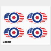 Modern Roundel Target Mods USA Target Scooter Ovale Sticker (Vel)