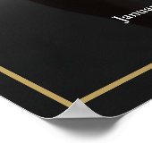 Modern rouwfoto levensviering bord poster (Hoek)