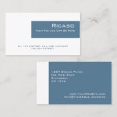 Modern Royal Blue en White Visitekaartje (Voorkant / Achterkant)