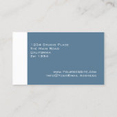 Modern Royal Blue en White Visitekaartje (Achterkant)