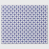 Modern Royal Blue Geometric Wrapping Paper Cadeaupapier (Vlak)