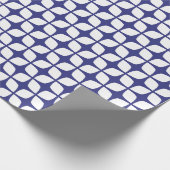 Modern Royal Blue Geometric Wrapping Paper Cadeaupapier (Hoek)