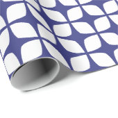 Modern Royal Blue Geometric Wrapping Paper Cadeaupapier (Rol Hoek)