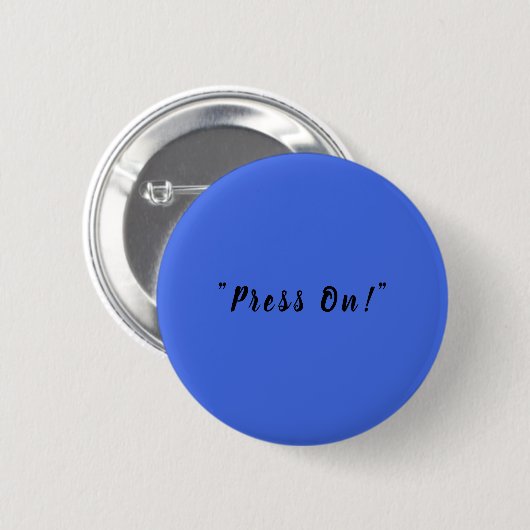 Modern Royal Blue Minimalist Design Pinback Button (Voorkant /achterkant)