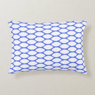 Modern Royal Blue Pattern Accent Pillow Kussen