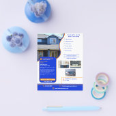 Modern Royal Blue & Sinaasappel Home Verkopen Gepe Flyer (Enkel)