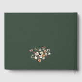 Modern Royal Green Pastel Wildflower Boho Wedding Gastenboek (Achterkant)