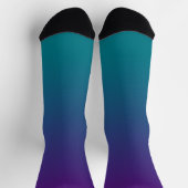 Modern Royal Paars Dark Turquoise Gradient Sokken (Top)