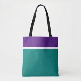 Modern Royal Paarse Wit Blauwgroen Blauw Kleurenbl Tote Bag