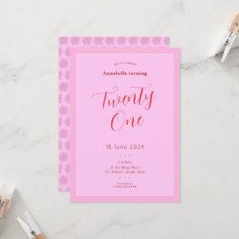 Modern Roze 21st Kaart