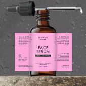 Modern Roze 2 OZ druppelaar Fles Waterdicht Label Voedselcontainer Etiket