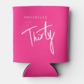 Modern Roze 30e Dertigste verjaardagsfeestje Blikjeskoeler (Voorkant)