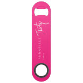 Modern Roze 30e Dertigste verjaardagsfeestje Speed Flessenopener (Voorkant)