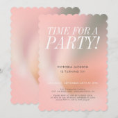 Modern Roze 50ste verjaardagsfeestje Kaart (Voorkant / Achterkant)