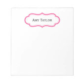 Modern roze, aangepast Notitieblok (Voorkant)