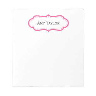 Modern roze, aangepast Notitieblok