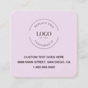 Modern Roze Aangepaste Logo Sociale Iconen QR Code Vierkante Visitekaartje