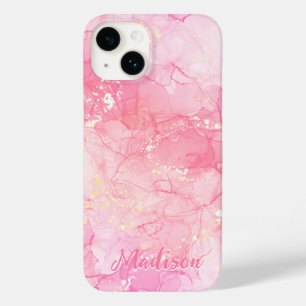 Modern roze Abstract aangepast Case-Mate iPhone 14 Hoesje