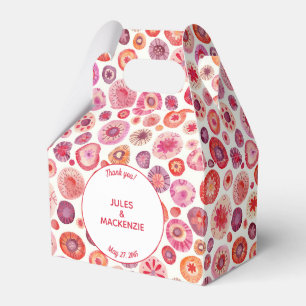 Modern Roze Abstract Bruiloft Bedankdoosjes